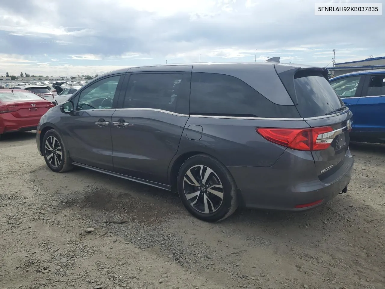 2019 Honda Odyssey Elite VIN: 5FNRL6H92KB037835 Lot: 71229014