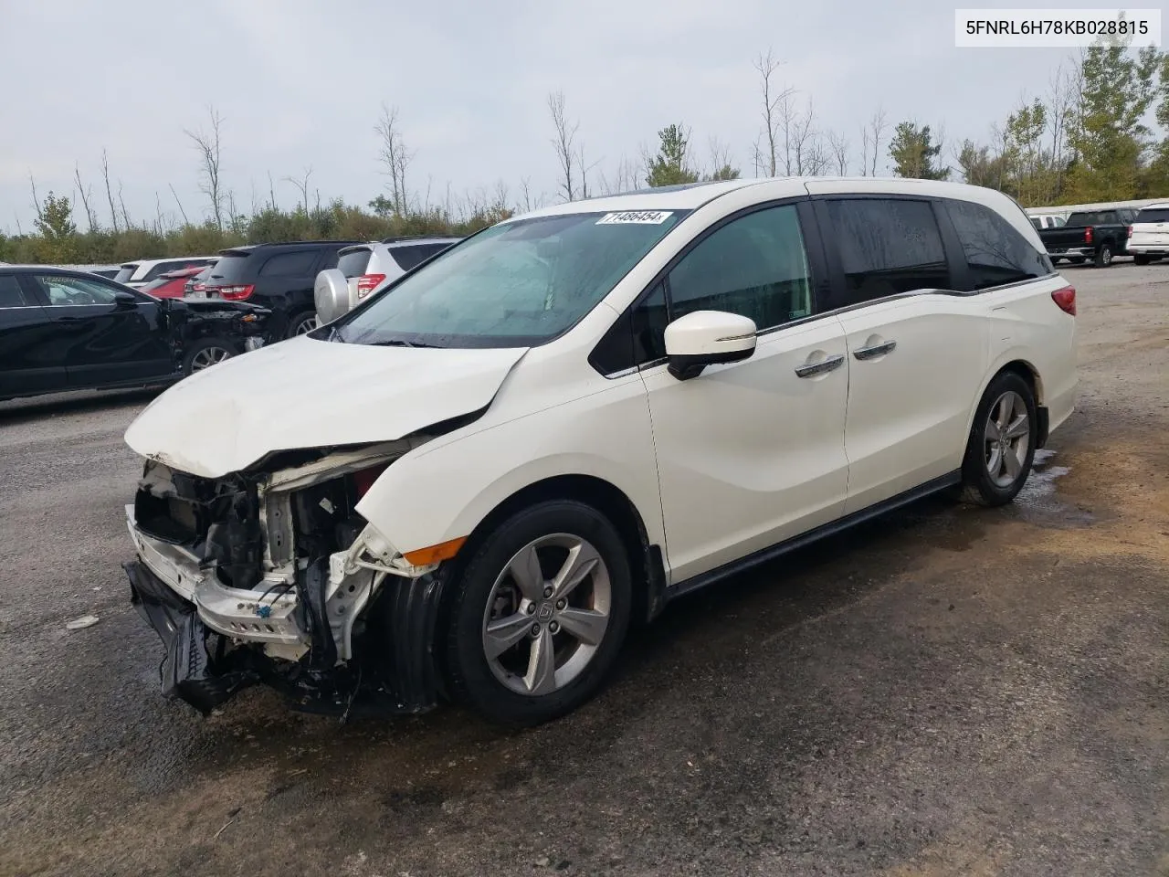 2019 Honda Odyssey Exl VIN: 5FNRL6H78KB028815 Lot: 71486454