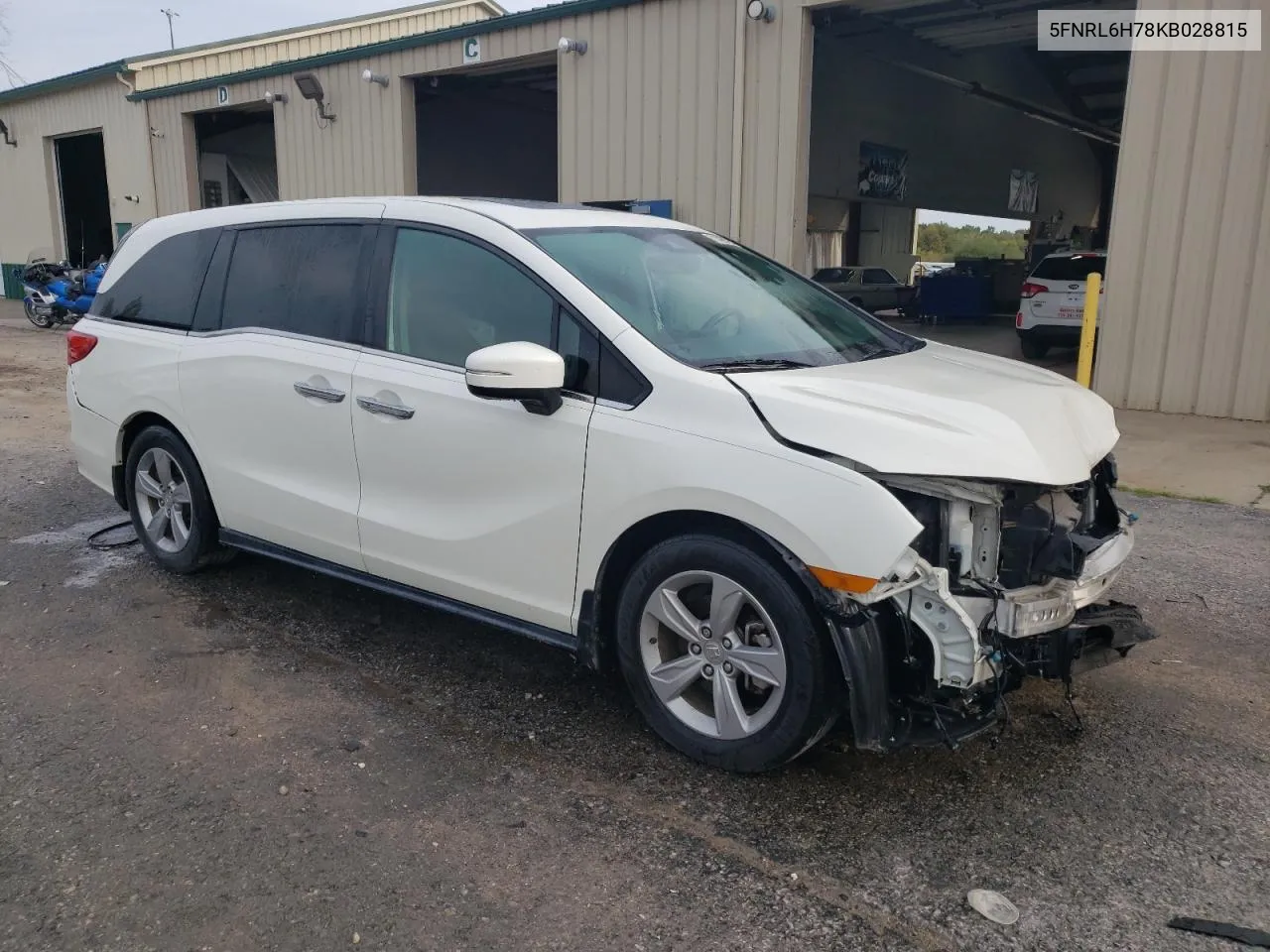 2019 Honda Odyssey Exl VIN: 5FNRL6H78KB028815 Lot: 71486454