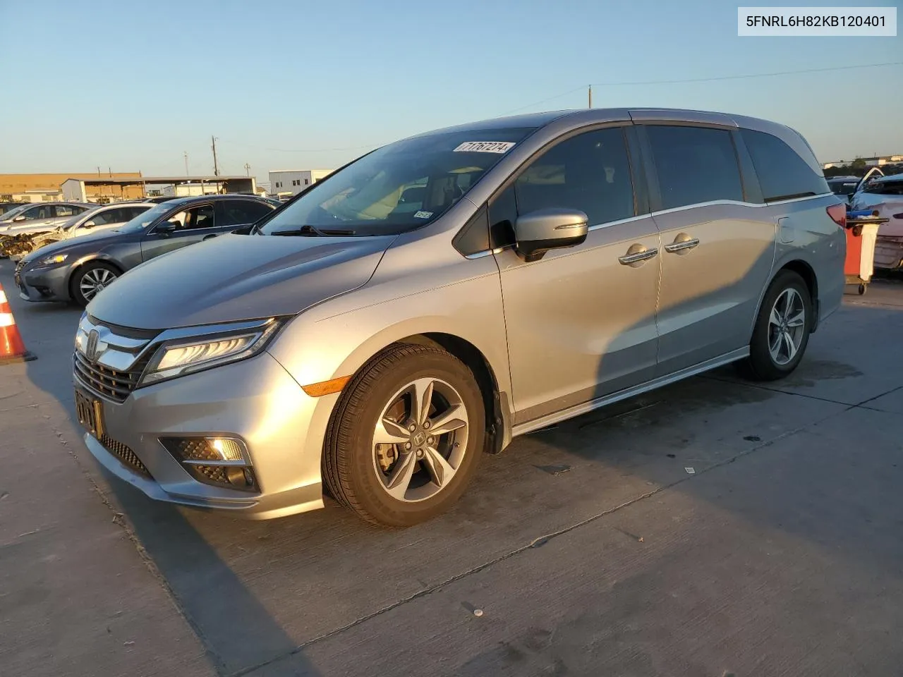 2019 Honda Odyssey Touring VIN: 5FNRL6H82KB120401 Lot: 71767274