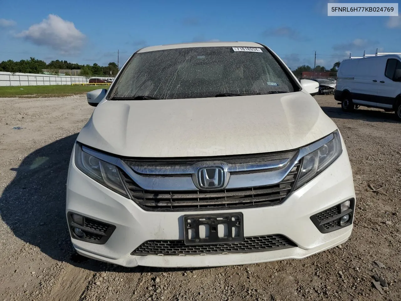 2019 Honda Odyssey Exl VIN: 5FNRL6H77KB024769 Lot: 71818934