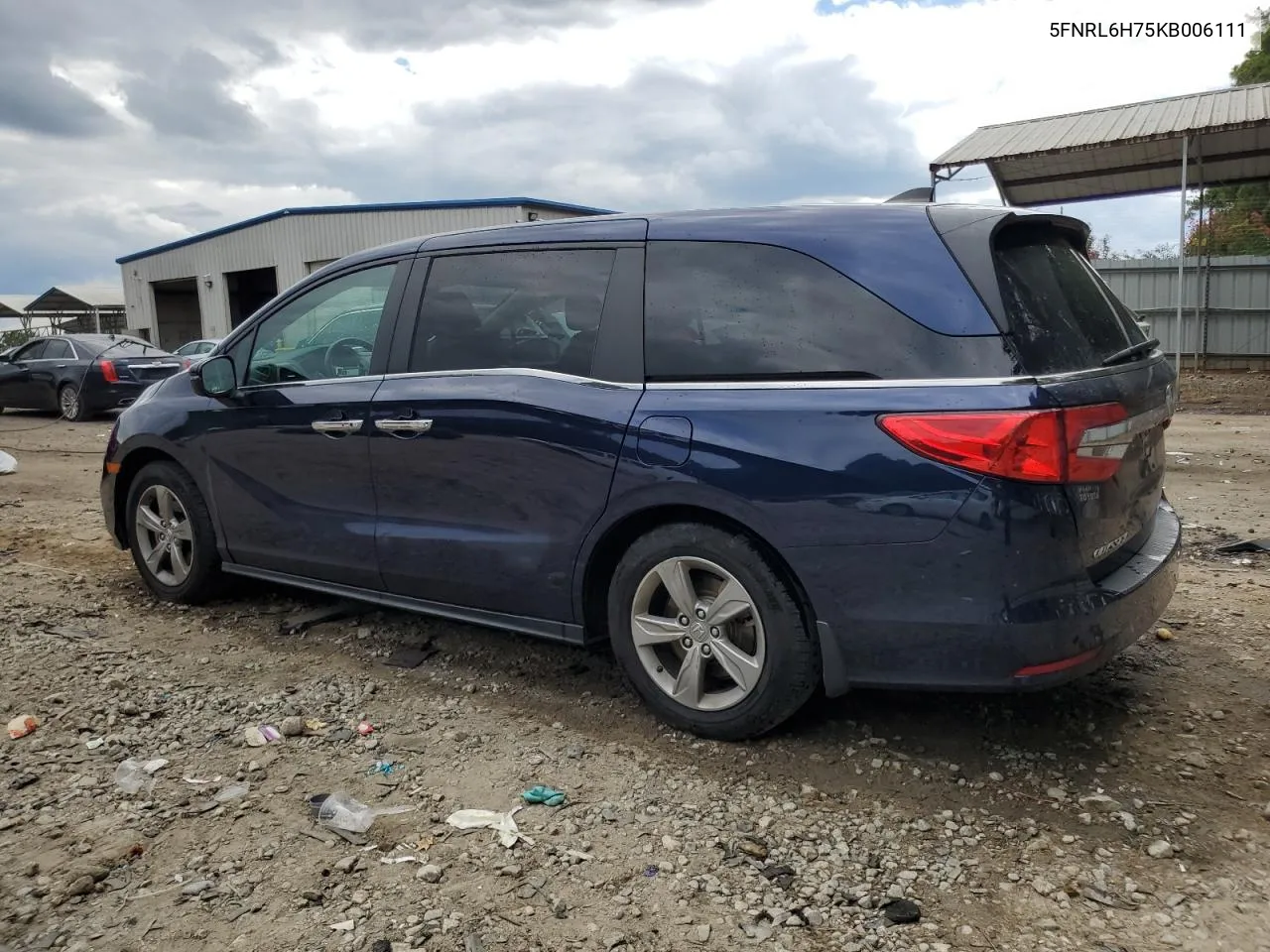 5FNRL6H75KB006111 2019 Honda Odyssey Exl