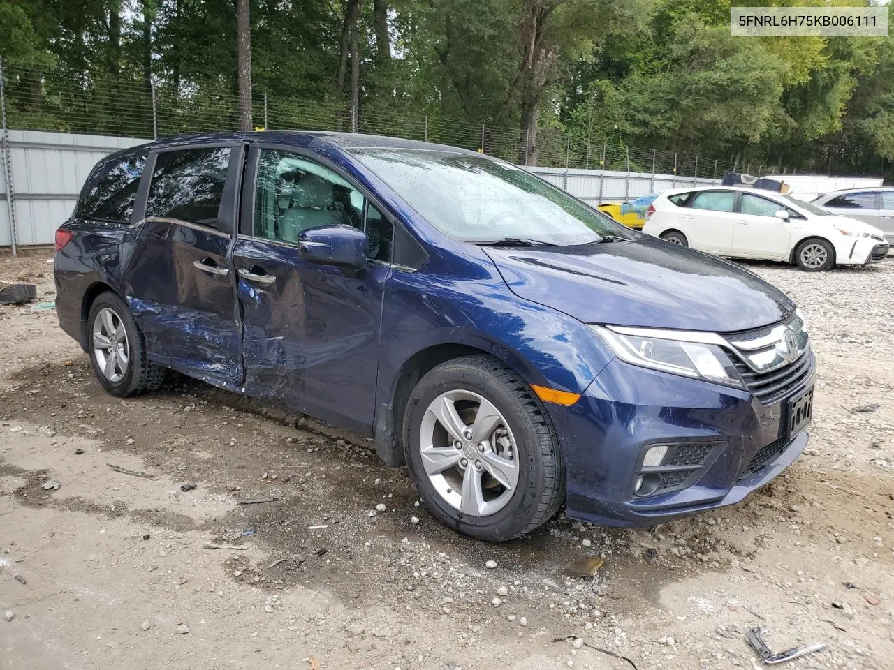 2019 Honda Odyssey Exl VIN: 5FNRL6H75KB006111 Lot: 71890274