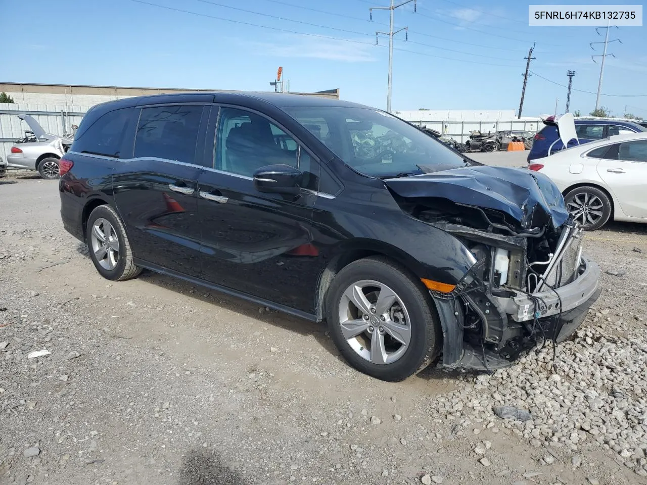 2019 Honda Odyssey Exl VIN: 5FNRL6H74KB132735 Lot: 71926184