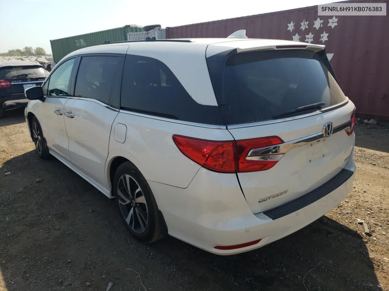 2019 Honda Odyssey Elite VIN: 5FNRL6H91KB076383 Lot: 72027414