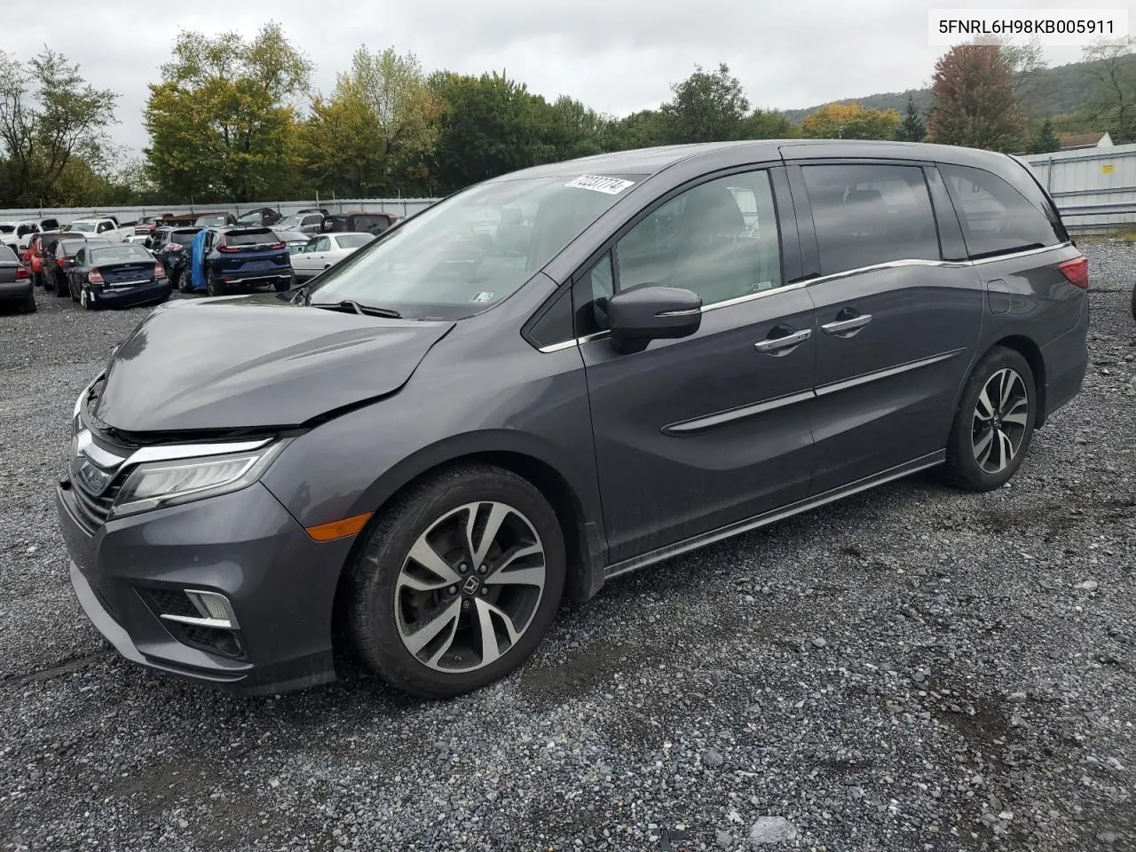 5FNRL6H98KB005911 2019 Honda Odyssey Elite