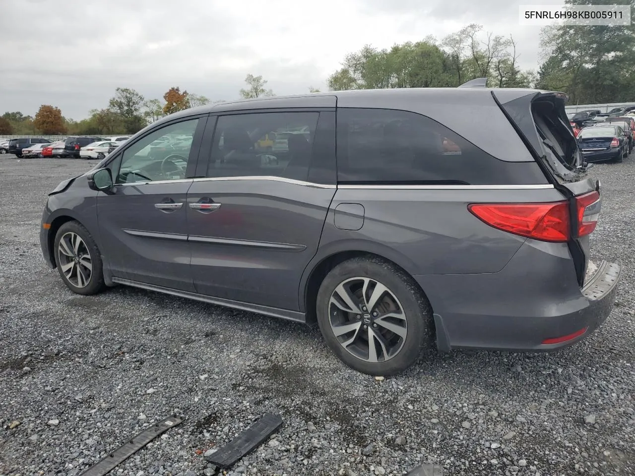 2019 Honda Odyssey Elite VIN: 5FNRL6H98KB005911 Lot: 72237774