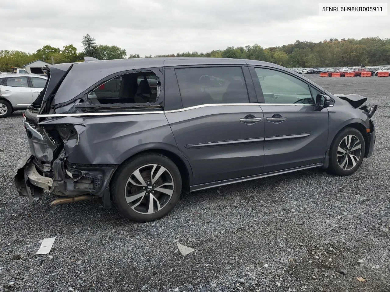 2019 Honda Odyssey Elite VIN: 5FNRL6H98KB005911 Lot: 72237774