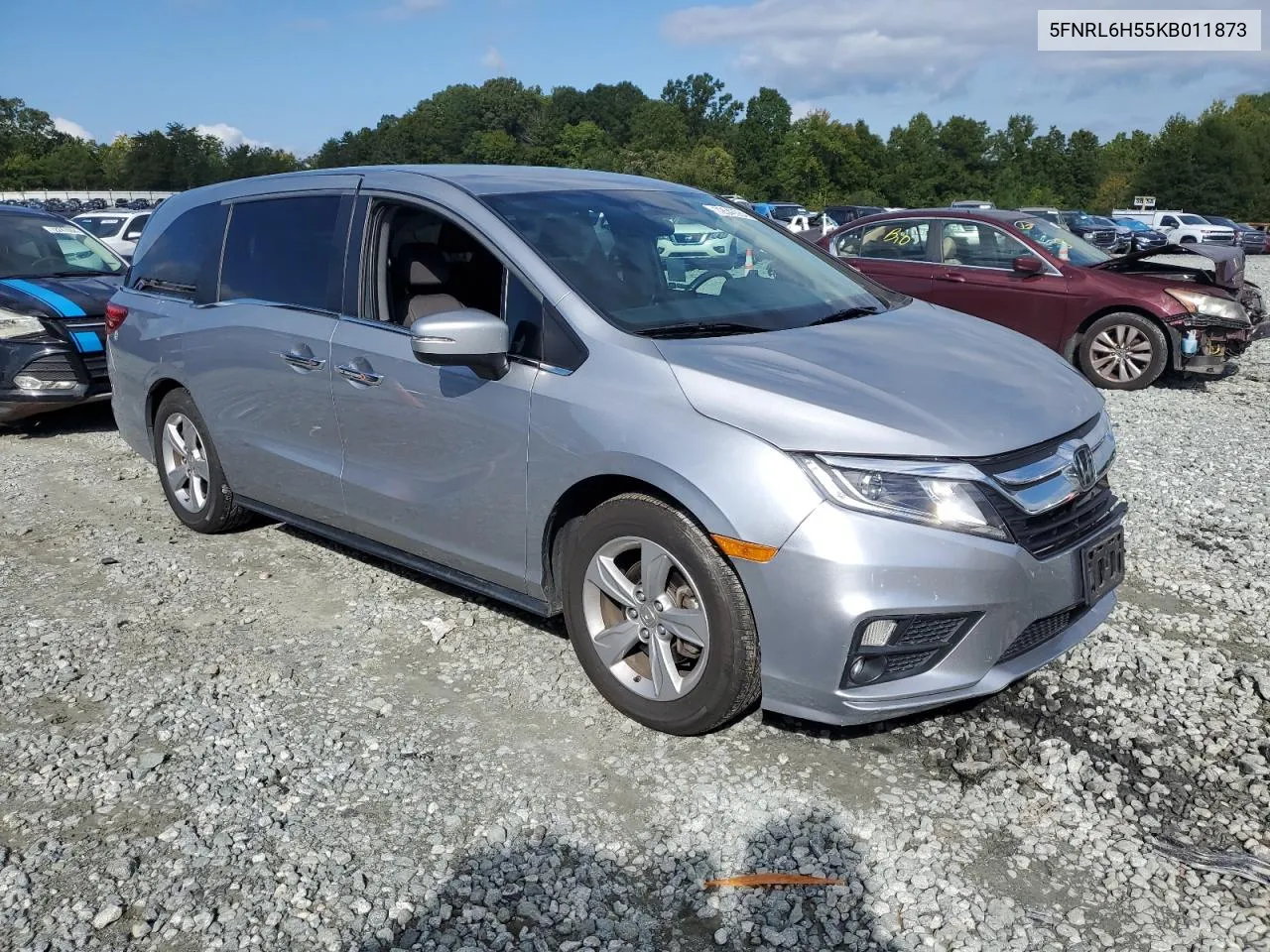 2019 Honda Odyssey Ex VIN: 5FNRL6H55KB011873 Lot: 72542084