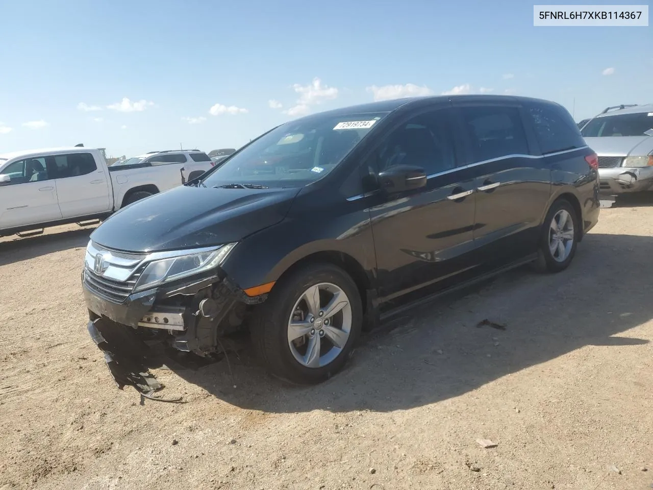 2019 Honda Odyssey Exl VIN: 5FNRL6H7XKB114367 Lot: 72919734