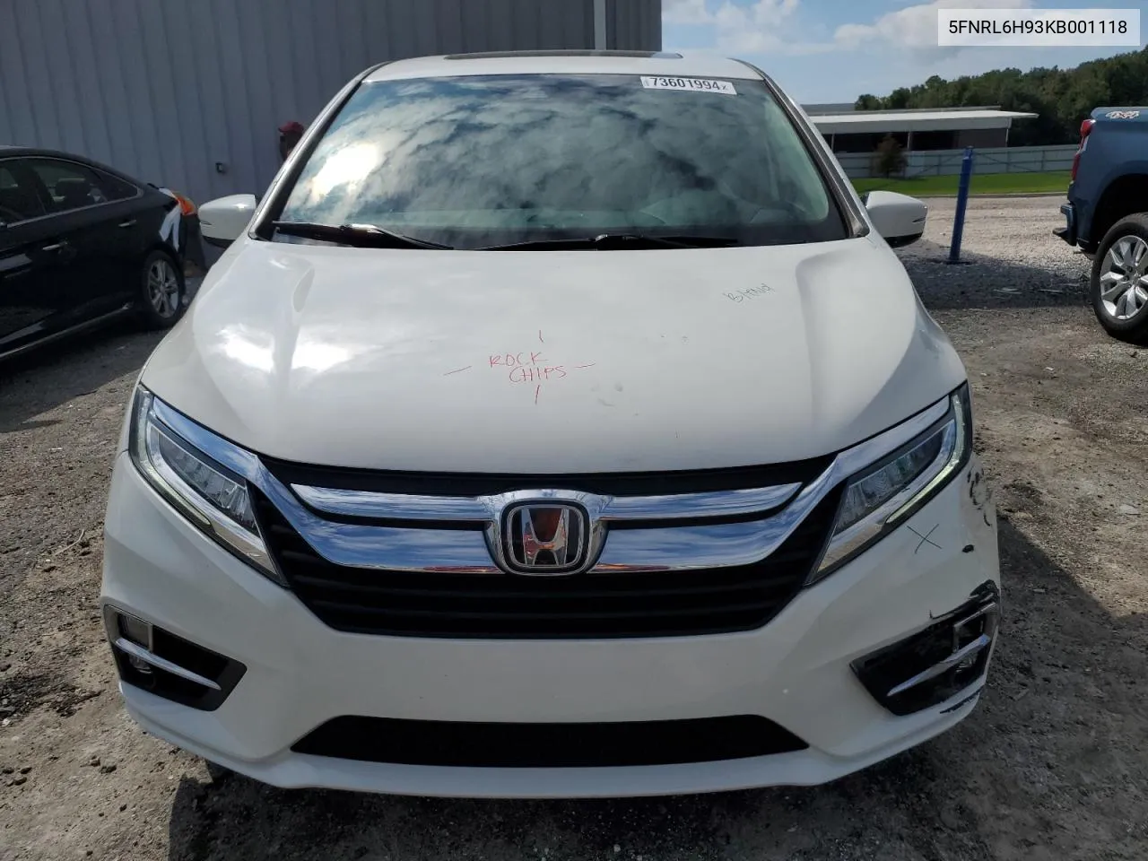 2019 Honda Odyssey Elite VIN: 5FNRL6H93KB001118 Lot: 73601994