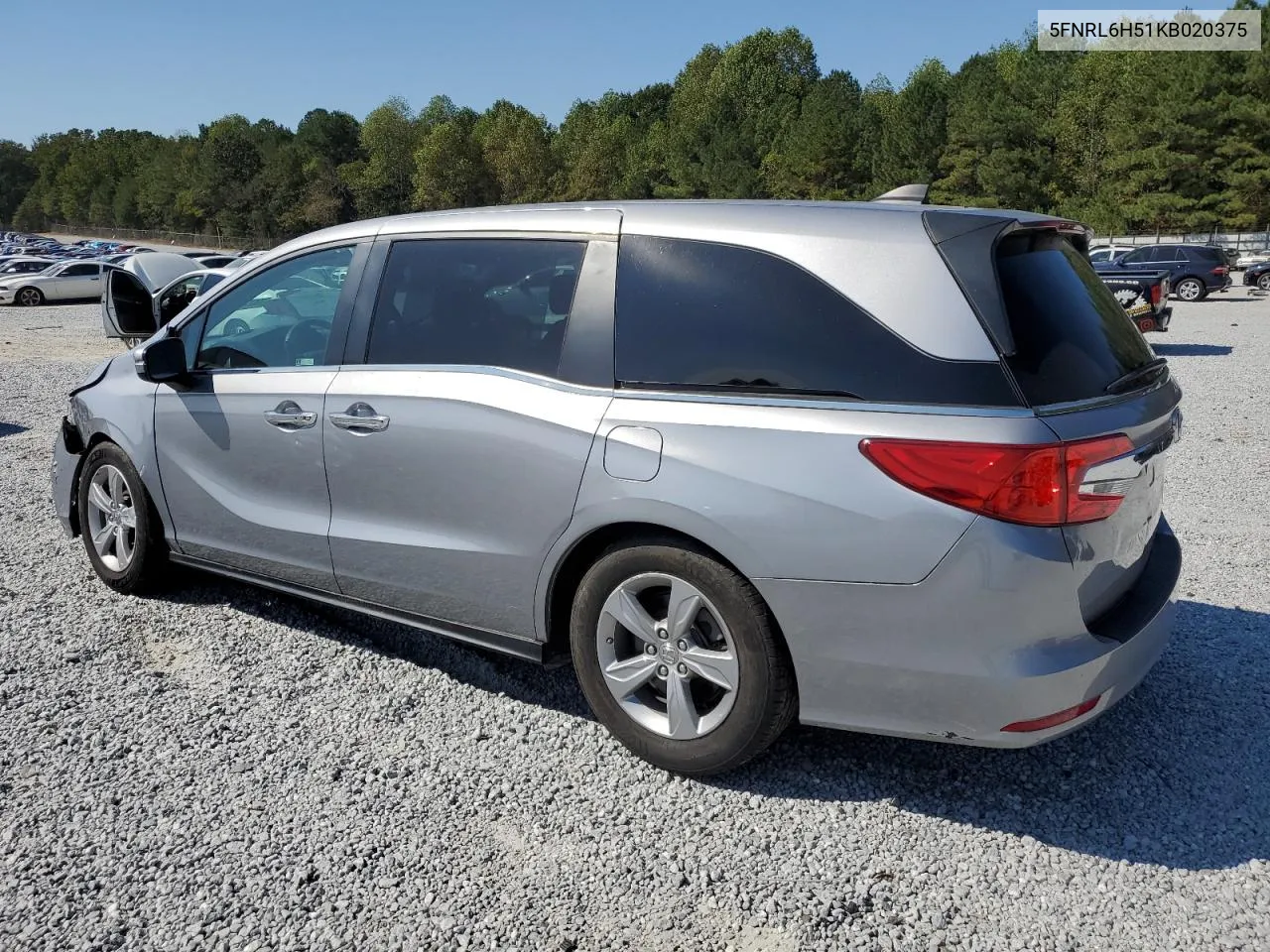 2019 Honda Odyssey Ex VIN: 5FNRL6H51KB020375 Lot: 74776964