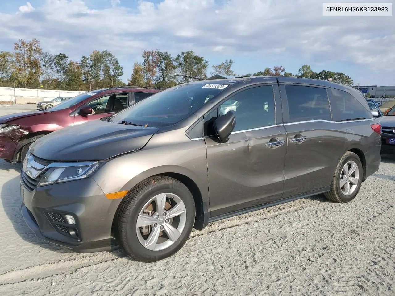 2019 Honda Odyssey Exl VIN: 5FNRL6H76KB133983 Lot: 75123384