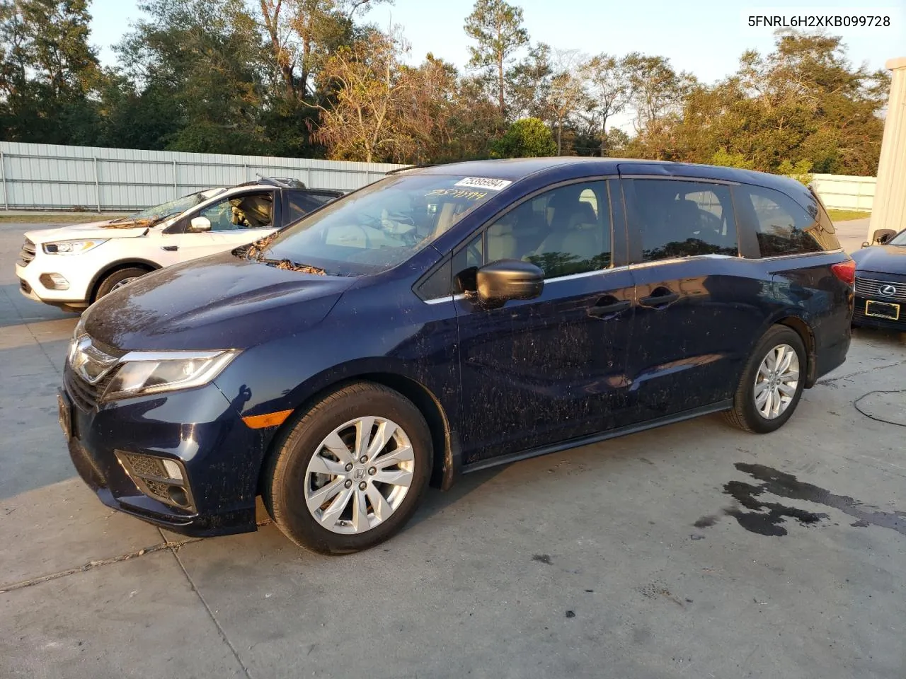 2019 Honda Odyssey Lx VIN: 5FNRL6H2XKB099728 Lot: 75395994