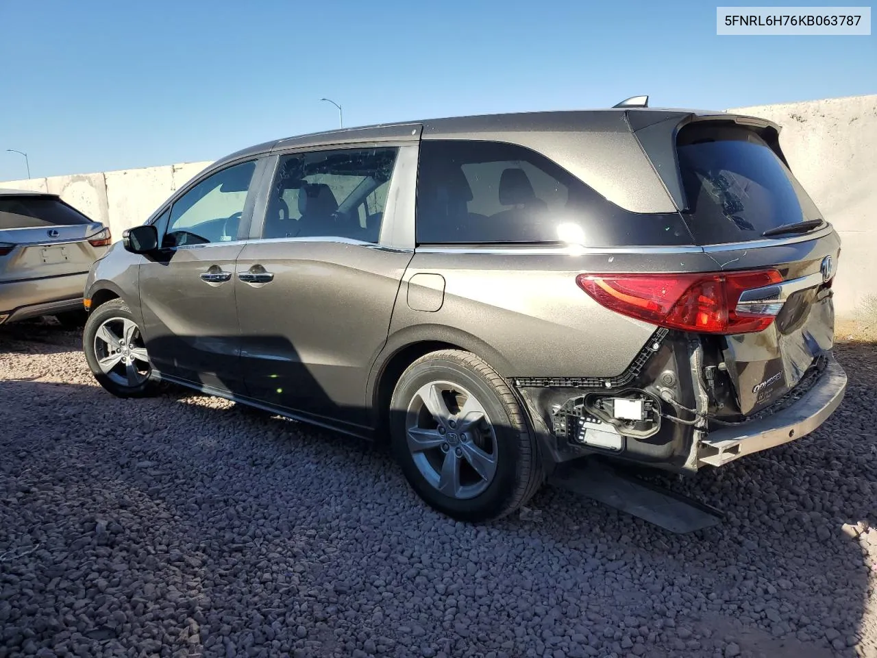 2019 Honda Odyssey Exl VIN: 5FNRL6H76KB063787 Lot: 75872884