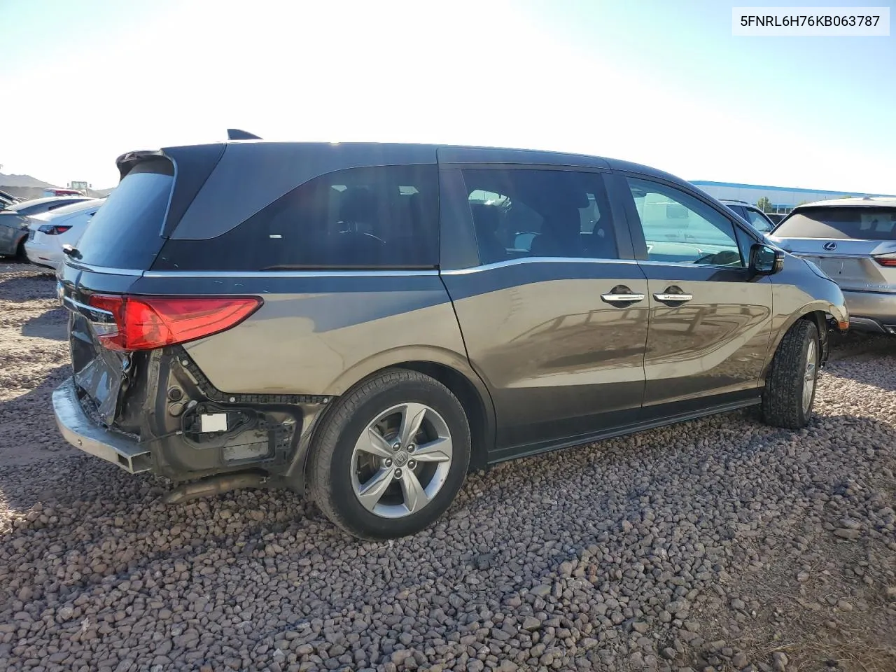 2019 Honda Odyssey Exl VIN: 5FNRL6H76KB063787 Lot: 75872884