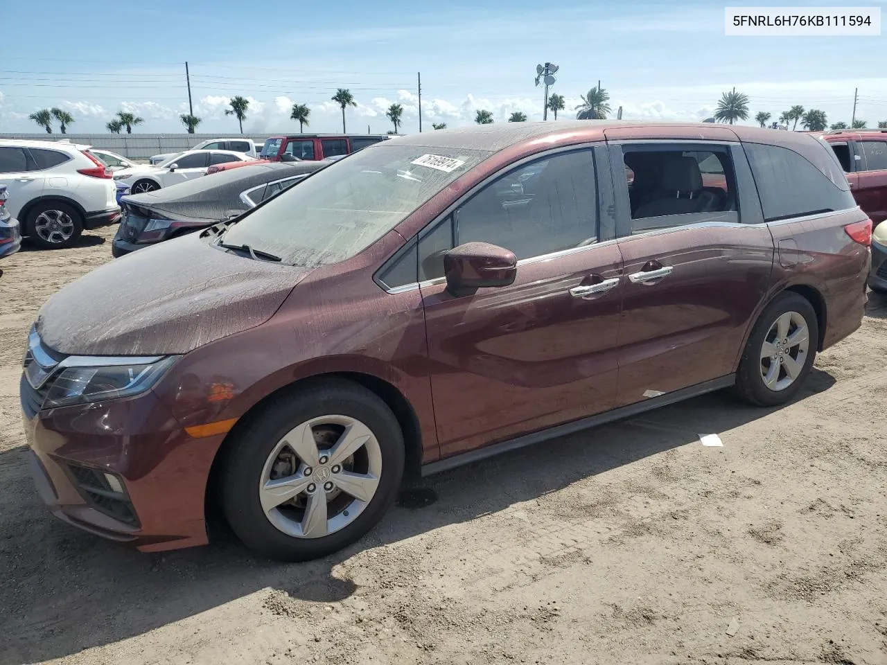 2019 Honda Odyssey Exl VIN: 5FNRL6H76KB111594 Lot: 76169974