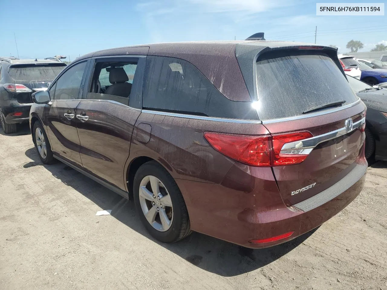 2019 Honda Odyssey Exl VIN: 5FNRL6H76KB111594 Lot: 76169974