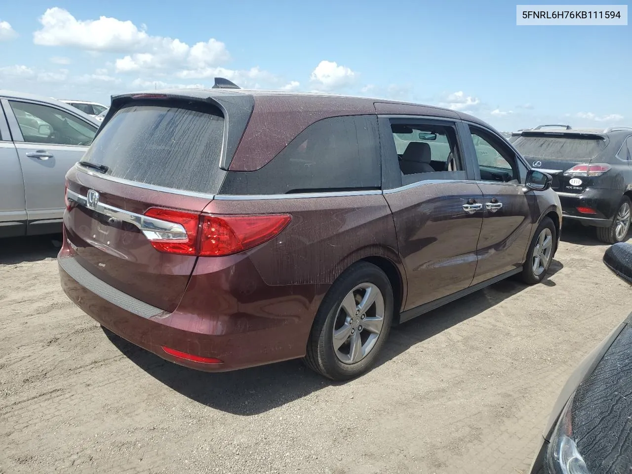 5FNRL6H76KB111594 2019 Honda Odyssey Exl