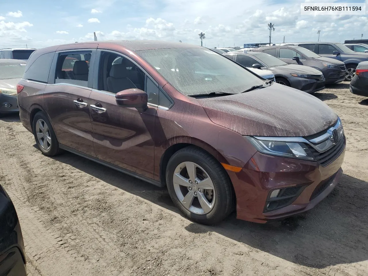 2019 Honda Odyssey Exl VIN: 5FNRL6H76KB111594 Lot: 76169974