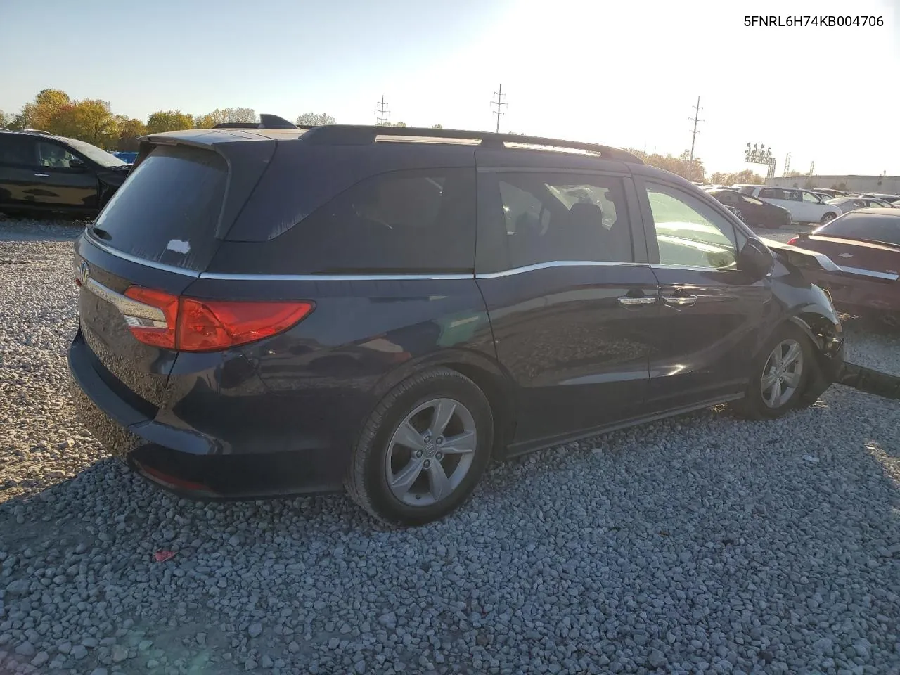 2019 Honda Odyssey Exl VIN: 5FNRL6H74KB004706 Lot: 76627114