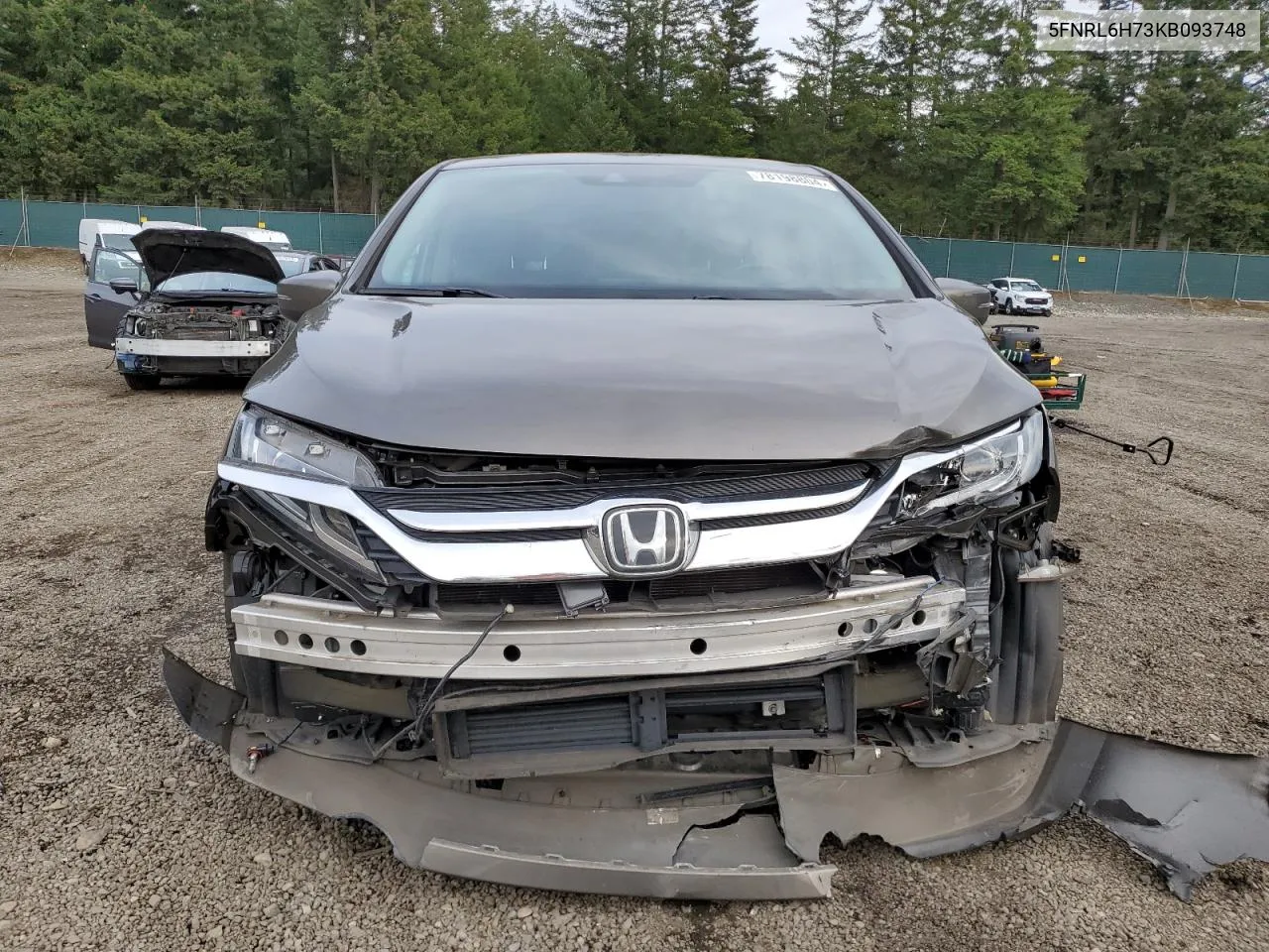 2019 Honda Odyssey Exl VIN: 5FNRL6H73KB093748 Lot: 78198804