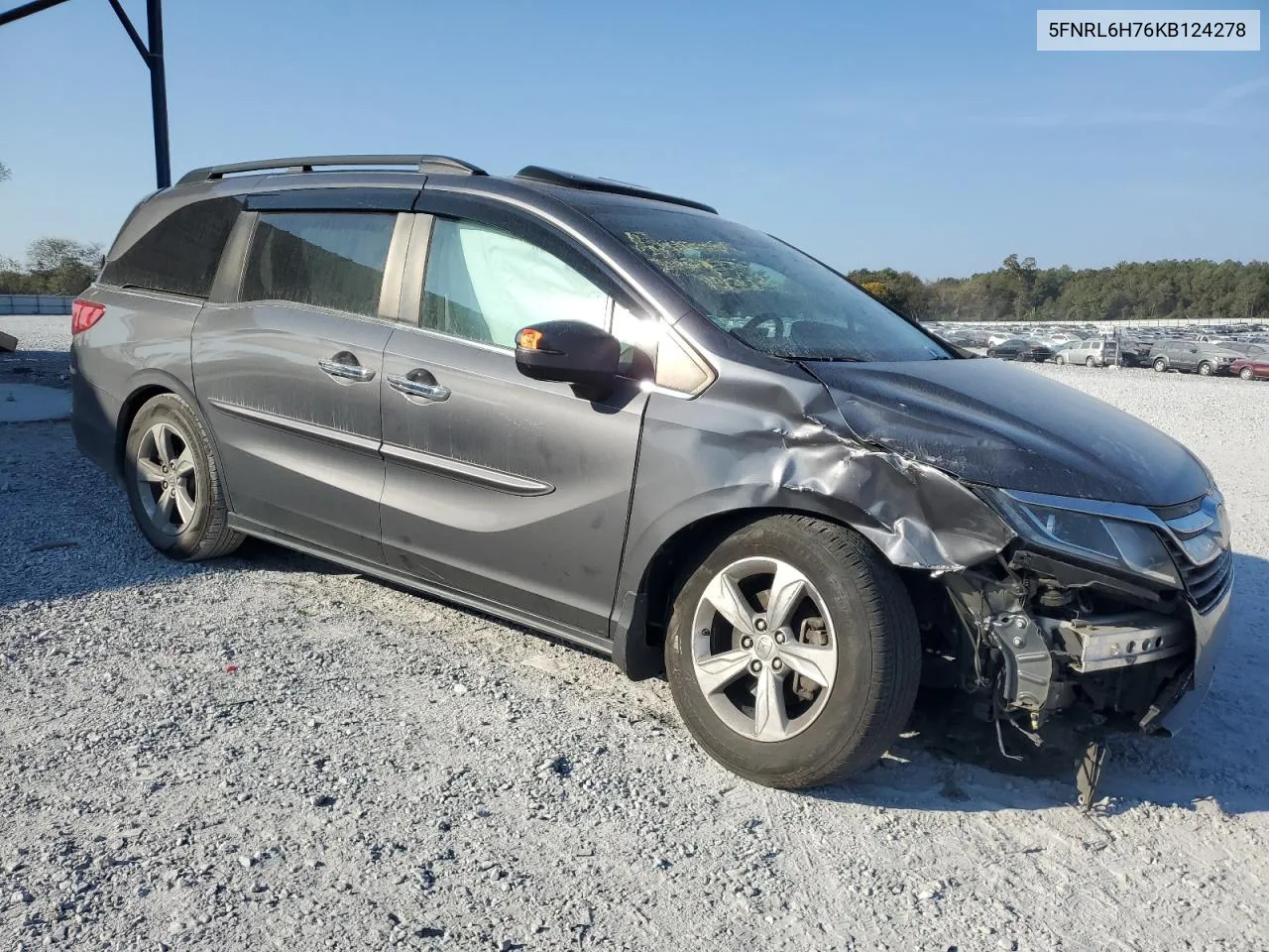 2019 Honda Odyssey Exl VIN: 5FNRL6H76KB124278 Lot: 78282074