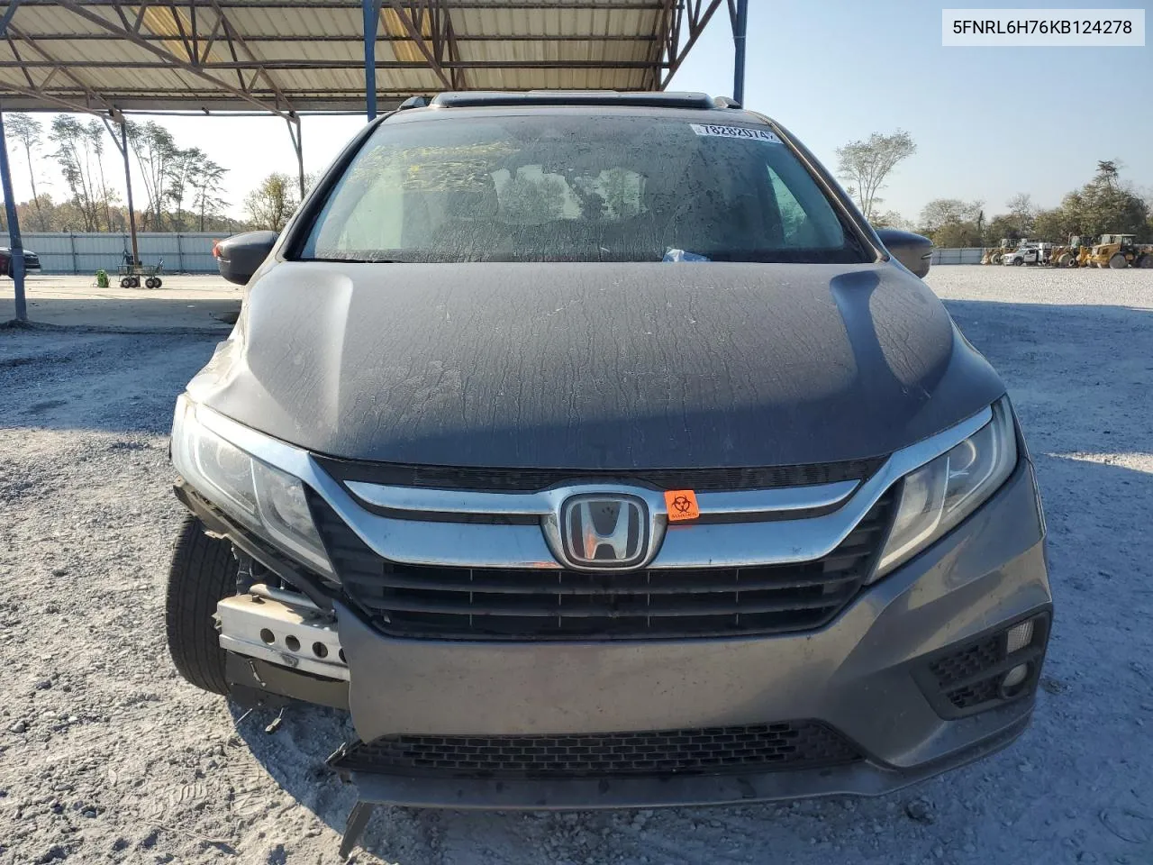 2019 Honda Odyssey Exl VIN: 5FNRL6H76KB124278 Lot: 78282074