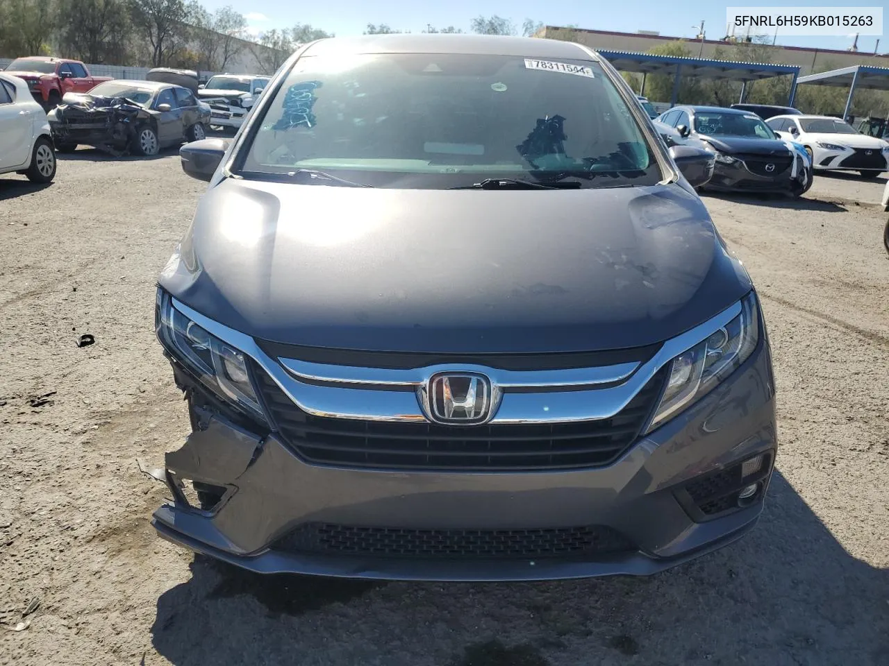 2019 Honda Odyssey Ex VIN: 5FNRL6H59KB015263 Lot: 78311544