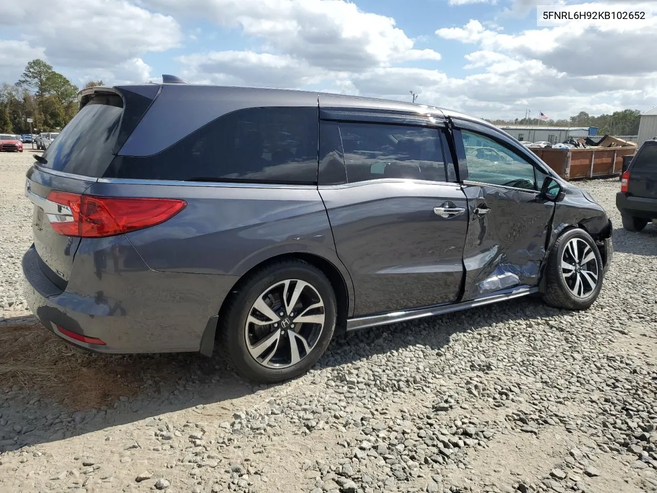 2019 Honda Odyssey Elite VIN: 5FNRL6H92KB102652 Lot: 78569444