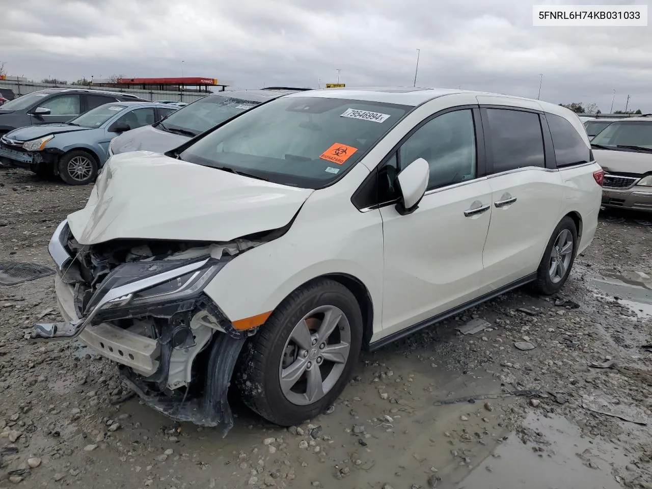 2019 Honda Odyssey Exl VIN: 5FNRL6H74KB031033 Lot: 79546994