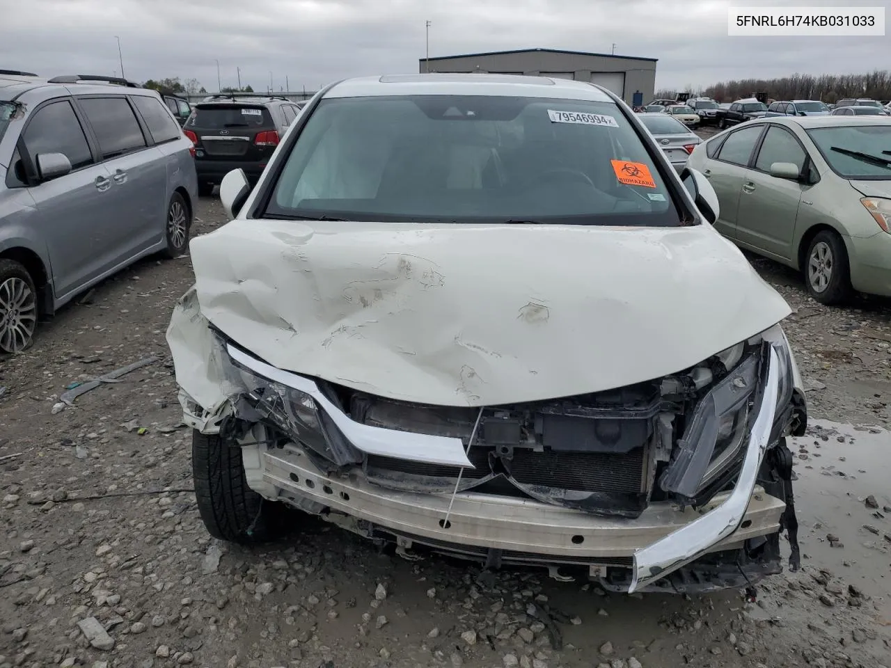 2019 Honda Odyssey Exl VIN: 5FNRL6H74KB031033 Lot: 79546994