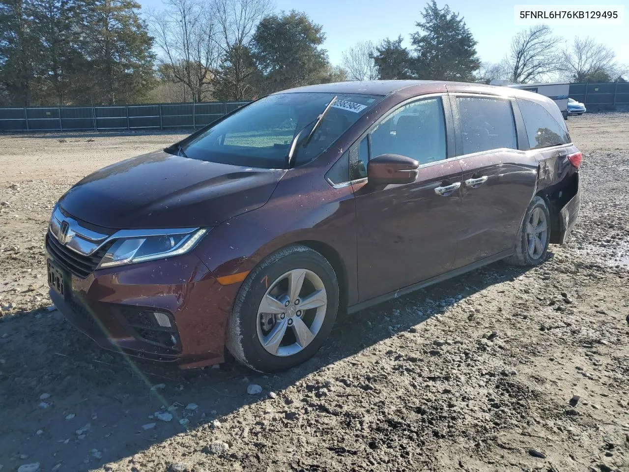 2019 Honda Odyssey Exl VIN: 5FNRL6H76KB129495 Lot: 80982984