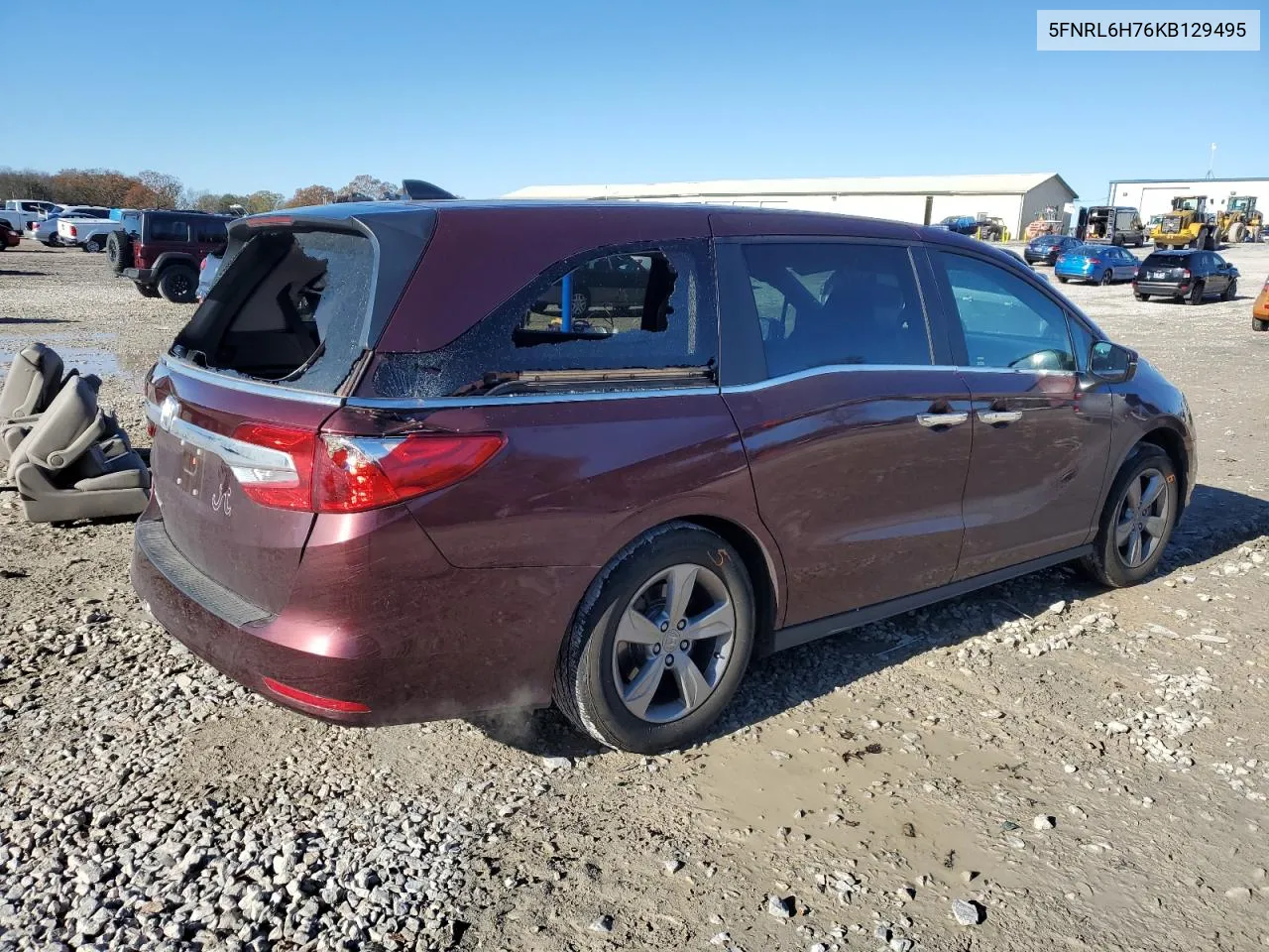 2019 Honda Odyssey Exl VIN: 5FNRL6H76KB129495 Lot: 80982984