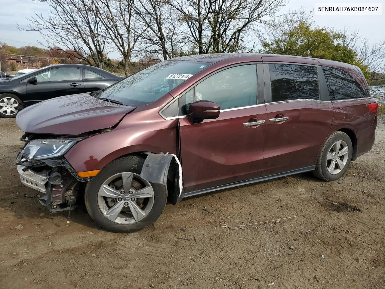 2019 Honda Odyssey Exl VIN: 5FNRL6H76KB084607 Lot: 81272164