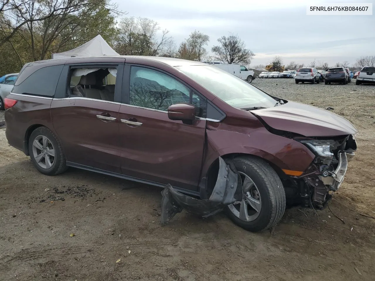 2019 Honda Odyssey Exl VIN: 5FNRL6H76KB084607 Lot: 81272164