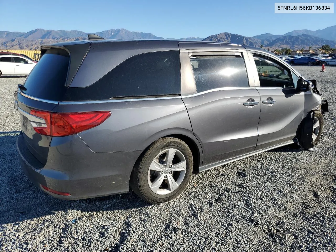 2019 Honda Odyssey Ex VIN: 5FNRL6H56KB136834 Lot: 81286794