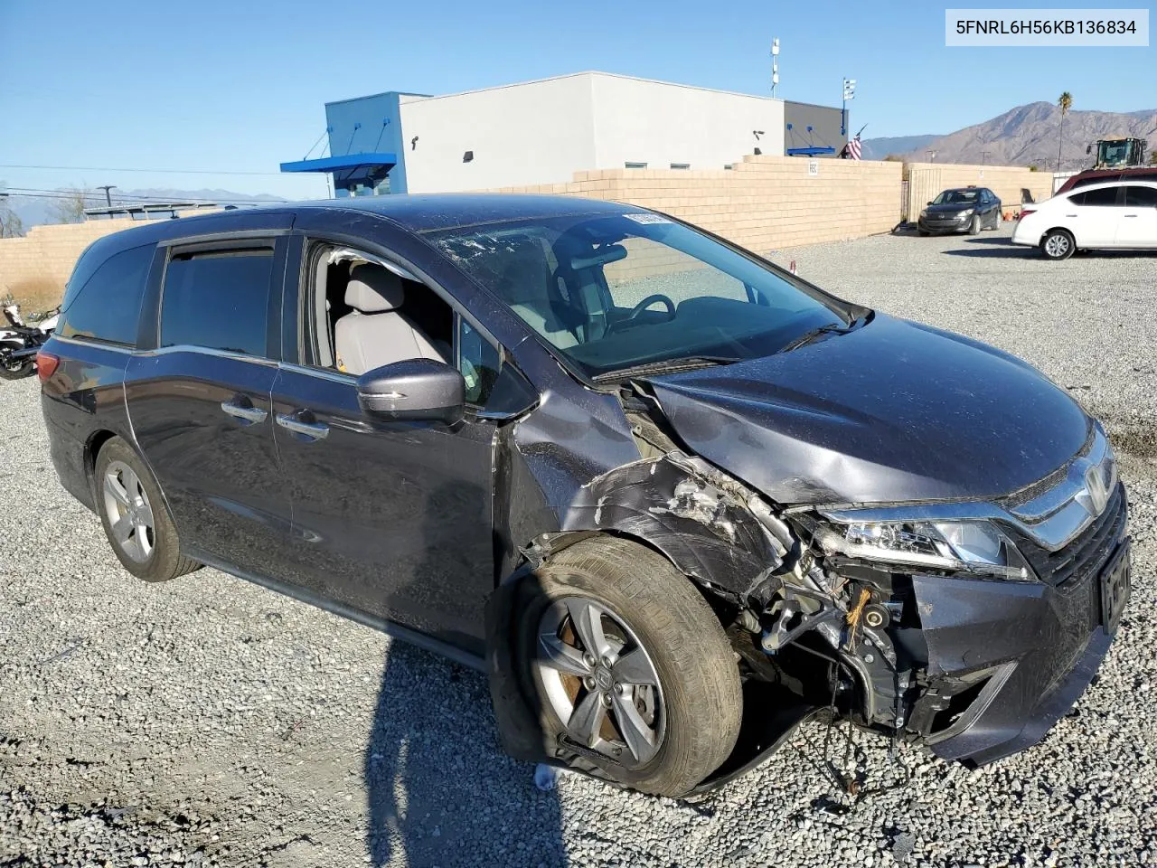 2019 Honda Odyssey Ex VIN: 5FNRL6H56KB136834 Lot: 81286794