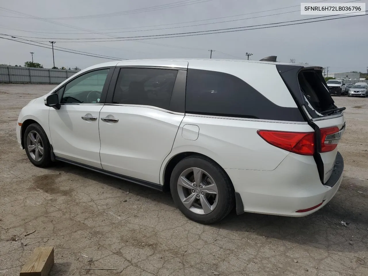 2020 Honda Odyssey Exl VIN: 5FNRL6H72LB036796 Lot: 52120594