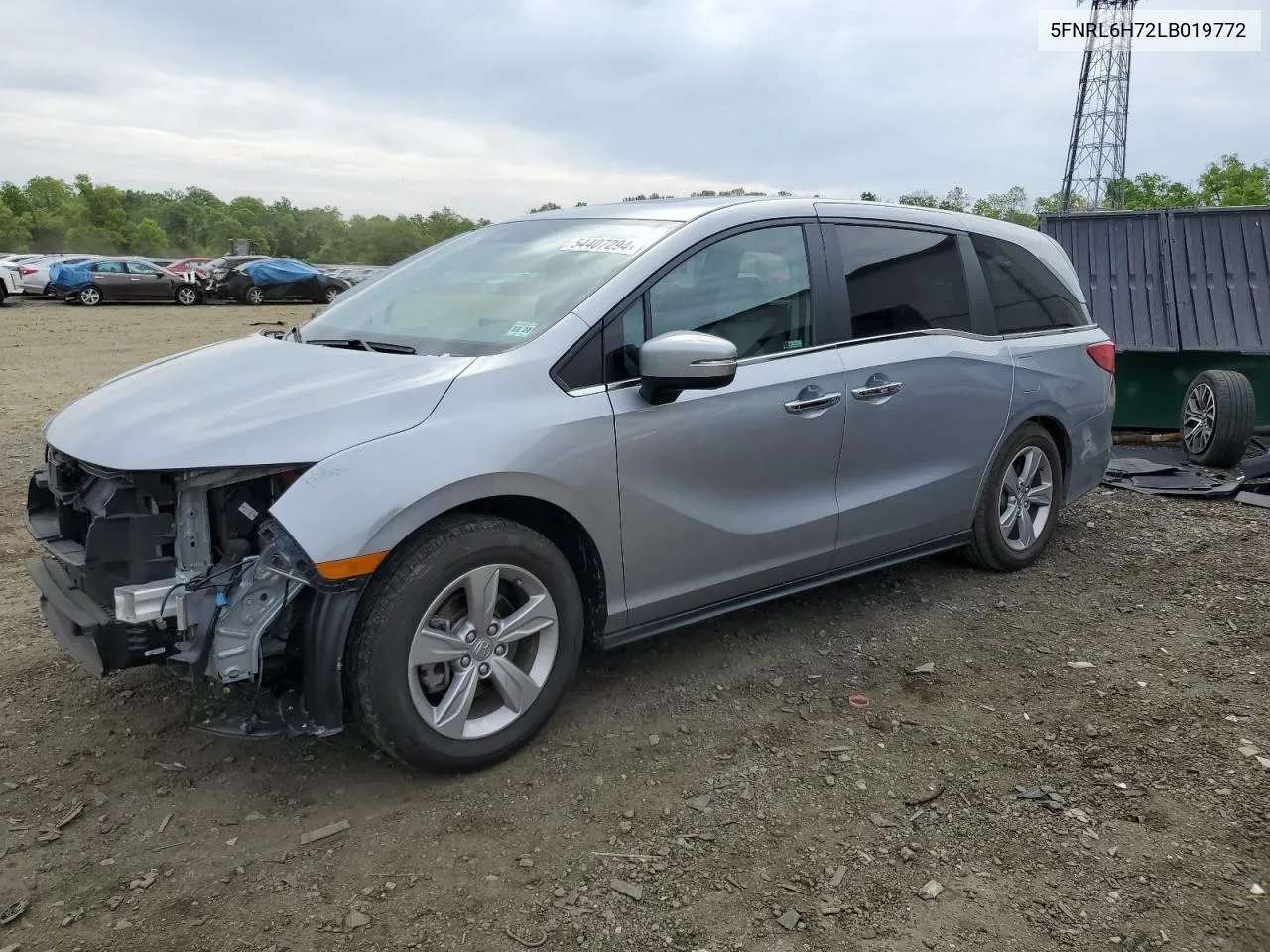 2020 Honda Odyssey Exl VIN: 5FNRL6H72LB019772 Lot: 54407294