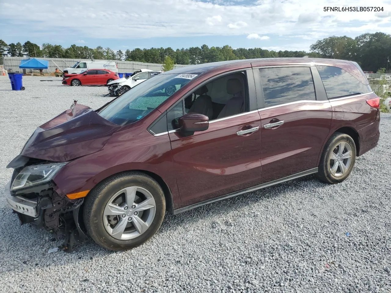 2020 Honda Odyssey Ex VIN: 5FNRL6H53LB057204 Lot: 70409954