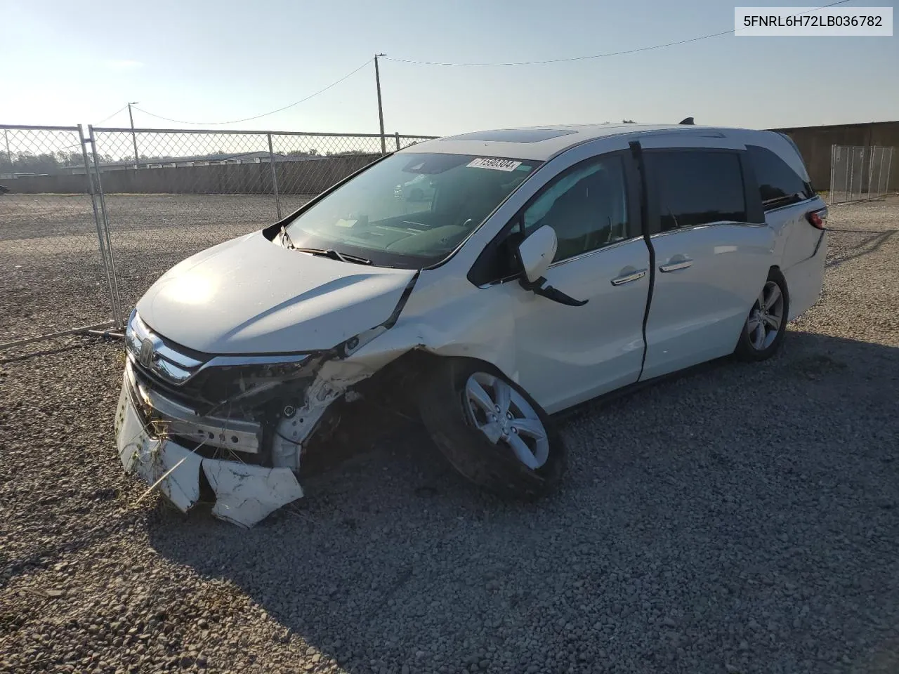 2020 Honda Odyssey Exl VIN: 5FNRL6H72LB036782 Lot: 71590304