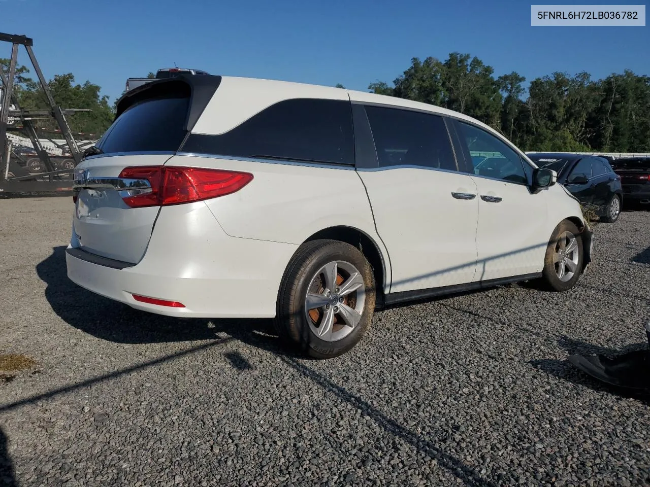 2020 Honda Odyssey Exl VIN: 5FNRL6H72LB036782 Lot: 71590304