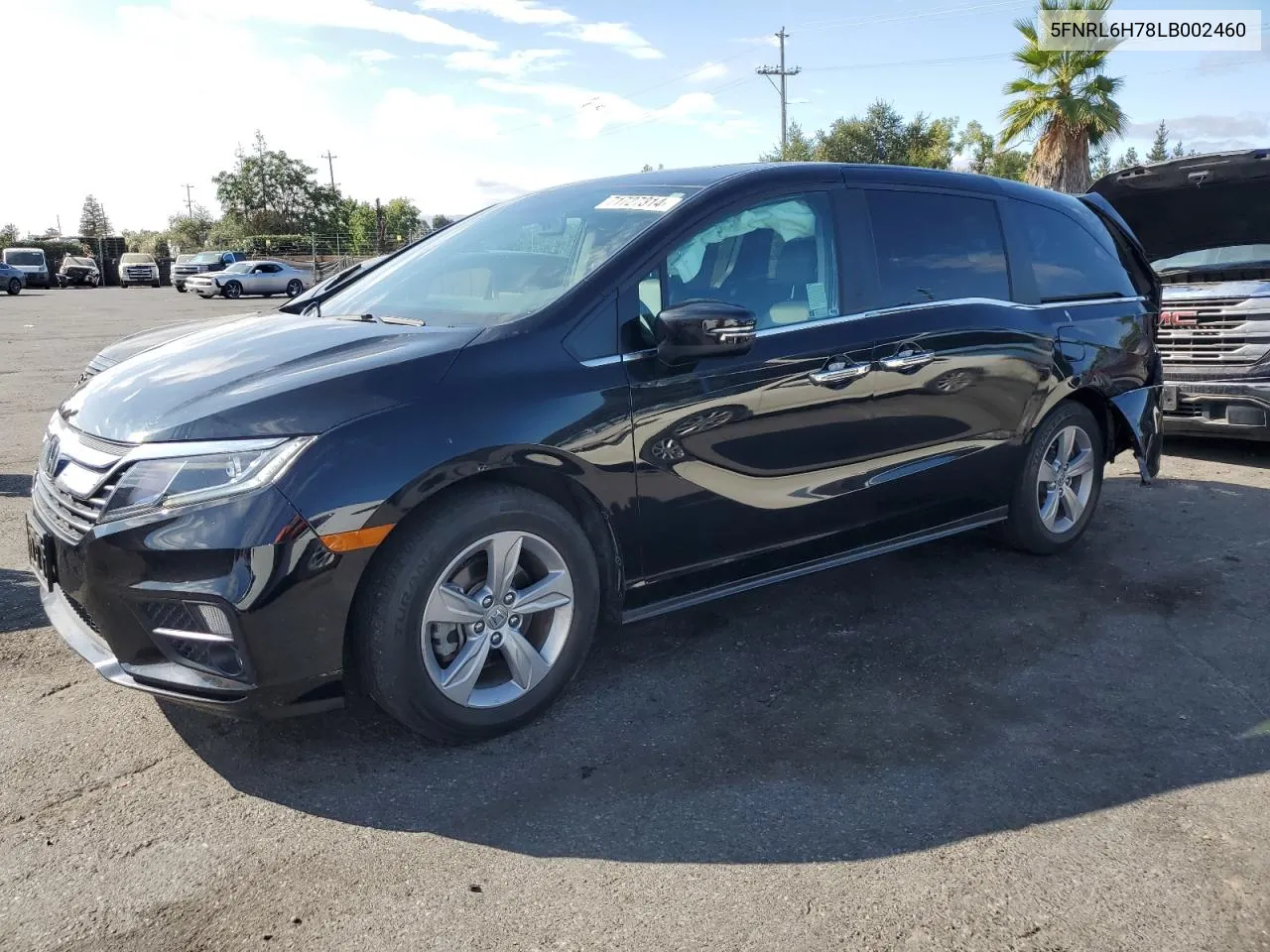 2020 Honda Odyssey Exl VIN: 5FNRL6H78LB002460 Lot: 71727314