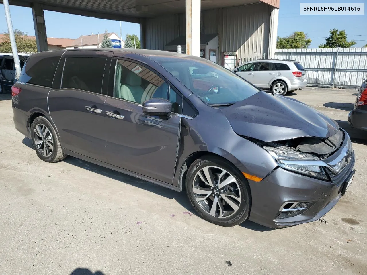 2020 Honda Odyssey Elite VIN: 5FNRL6H95LB014616 Lot: 72231424