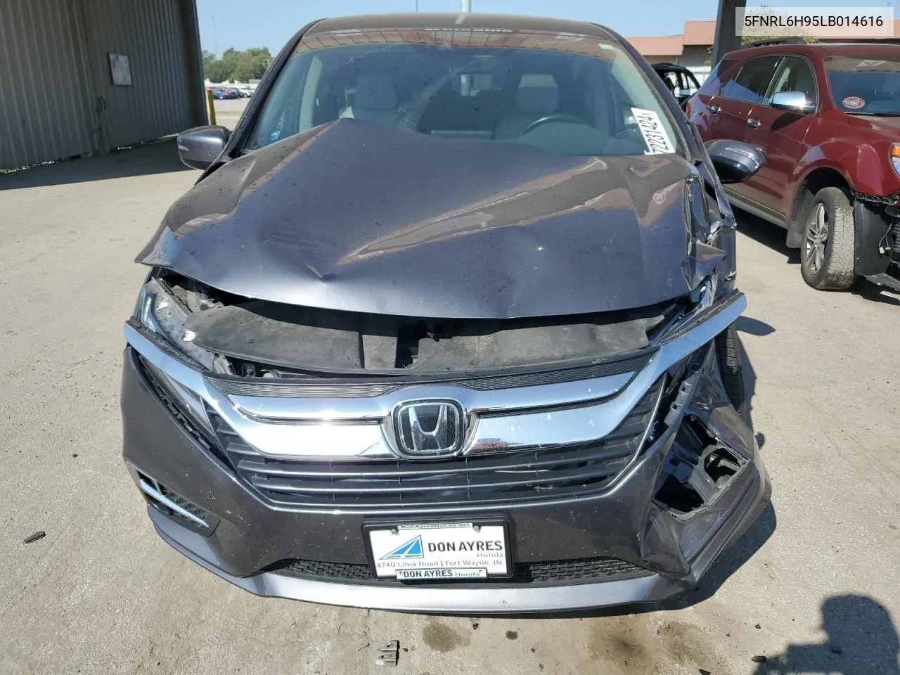 2020 Honda Odyssey Elite VIN: 5FNRL6H95LB014616 Lot: 72231424