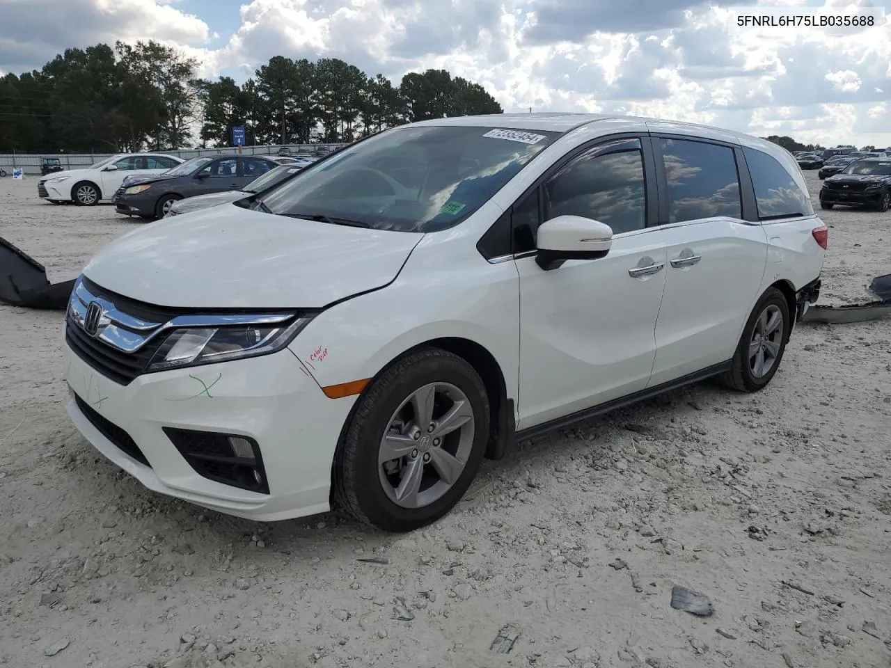 2020 Honda Odyssey Exl VIN: 5FNRL6H75LB035688 Lot: 72352454