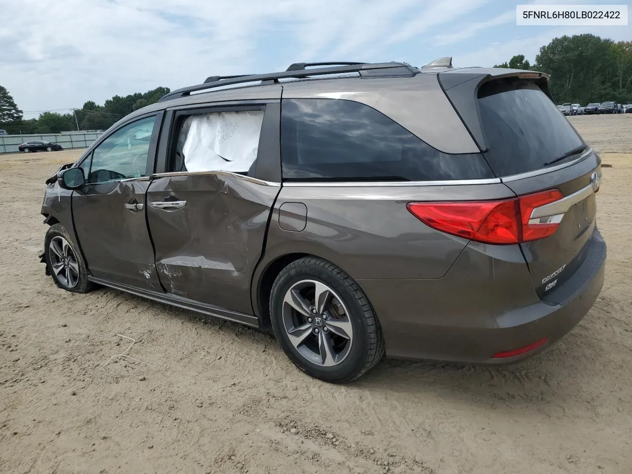 2020 Honda Odyssey Touring VIN: 5FNRL6H80LB022422 Lot: 72515944