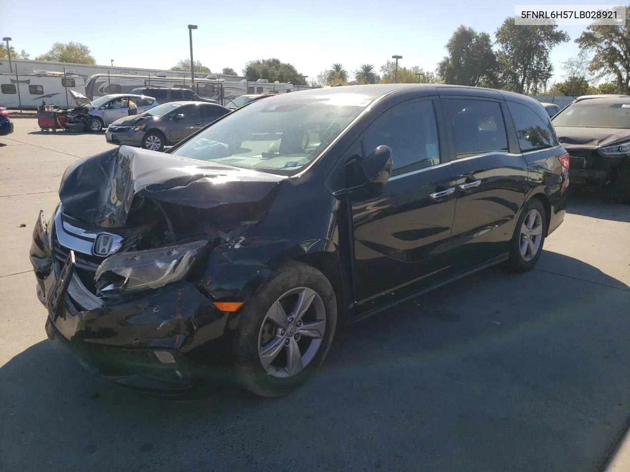 2020 Honda Odyssey Ex VIN: 5FNRL6H57LB028921 Lot: 73134444