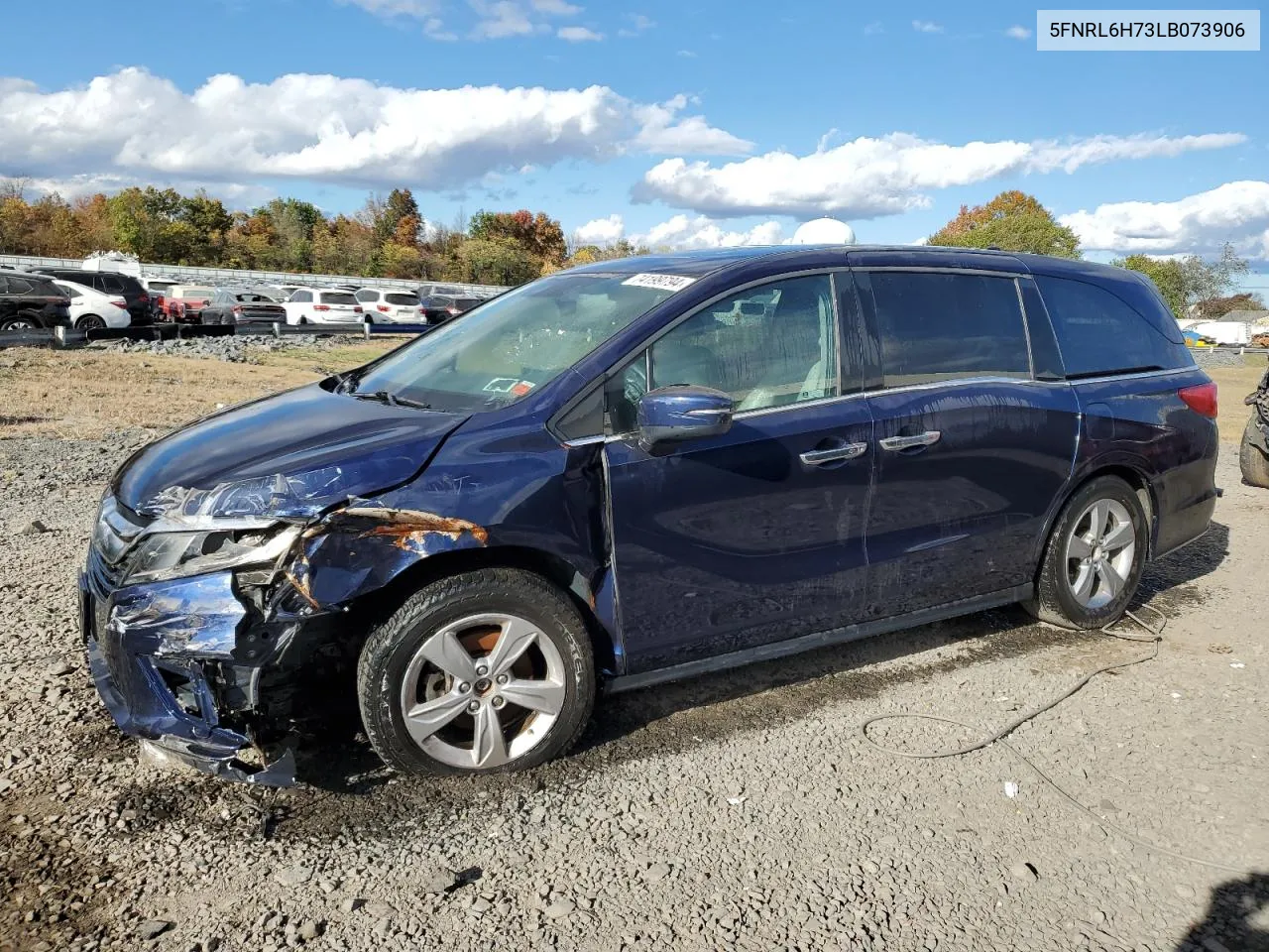 2020 Honda Odyssey Exl VIN: 5FNRL6H73LB073906 Lot: 74199794